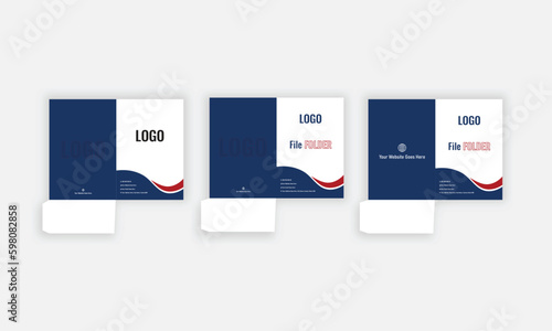 Three Folder Mockups,Business presentation folder template for , File Folder and Document Folder Mock-Up , A4 file Folder, Branding design, Business stationery folder,Annual report brochure