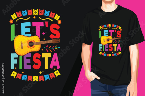  Let's Fiesta t shirt design, t shirt design Concept