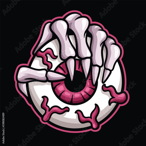 Skull Holding eyes