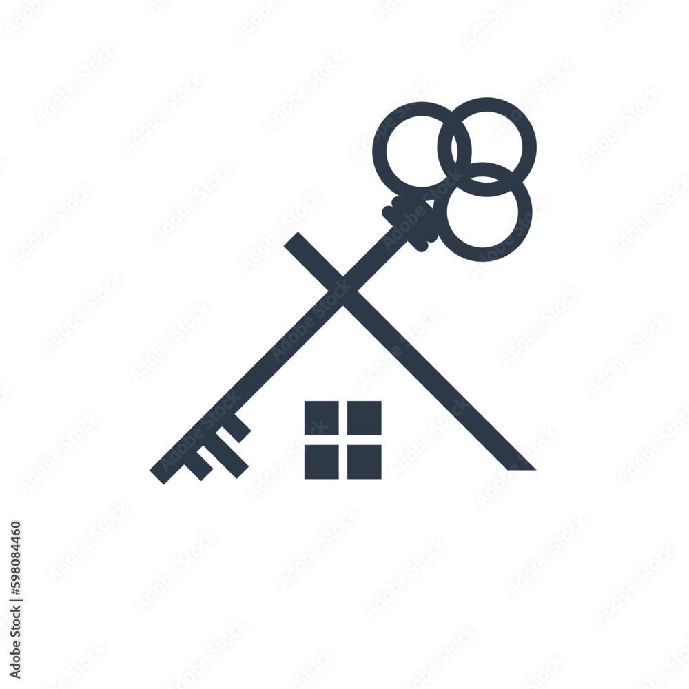 home design with key concept. minimalist and clean, suitable for use for your business logo. home design with key concept. minimalist and clean, suitable for use for your business logo.
