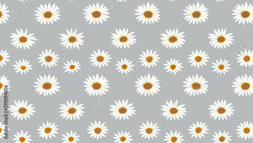 Daisy Delight: Floral Seamless Pattern with White Daisies