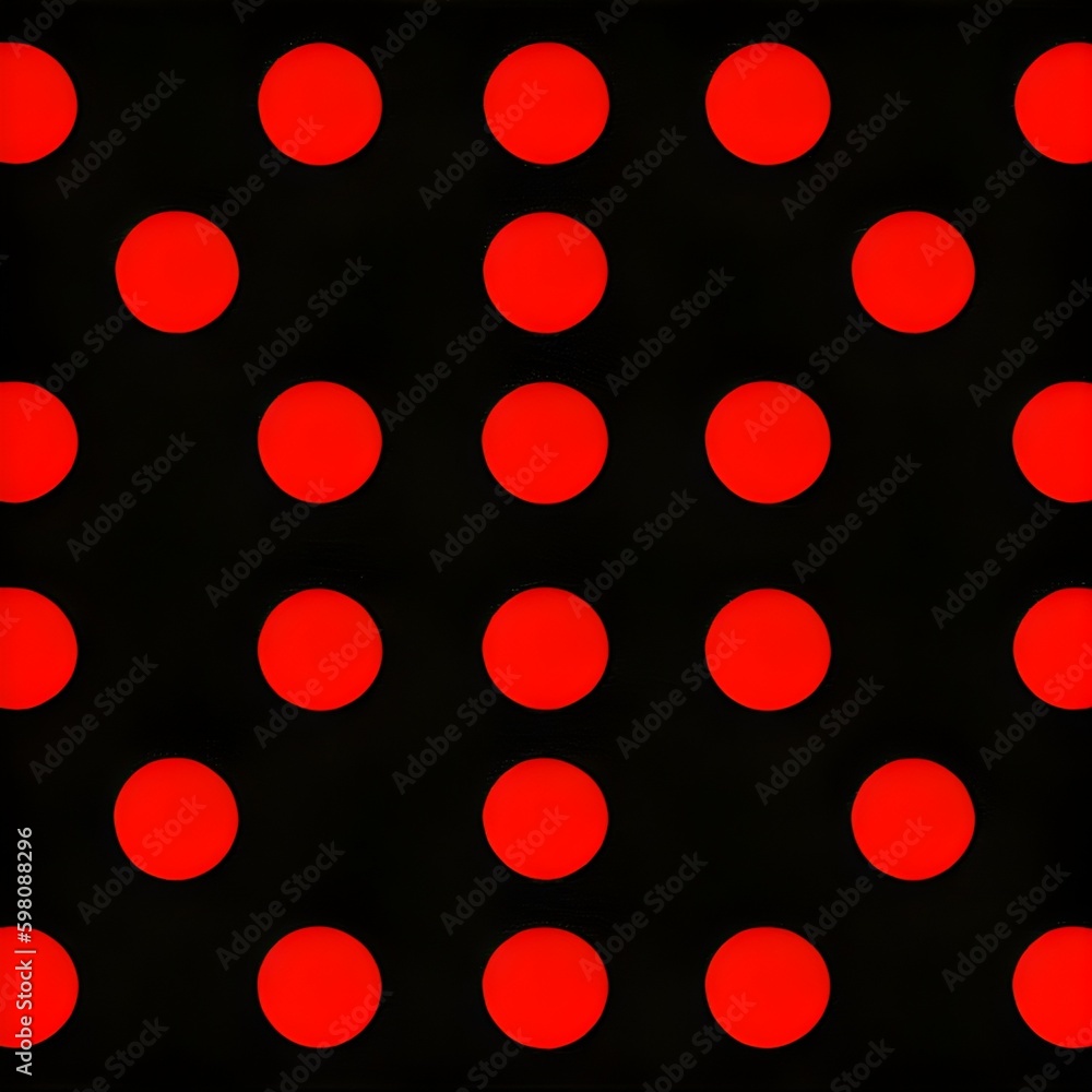 Seamless Large Texture of polka red dot random pattern on black abstract background circles. Suitable for textile, packaging, postcards, Wallpapers, banners. Colorful gifts material, website, design Seamless Large Texture of polka red dot random pattern on black abstract background circles. Suitable for textile, packaging, postcards, Wallpapers, banners. Colorful gifts material, website, design