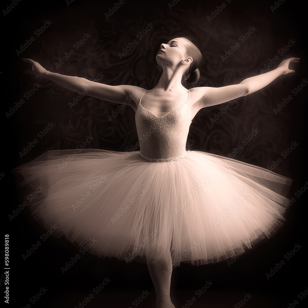Fototapeta premium ballerina in a classic tutu, ai