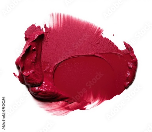 Purple color cosmetic corrector isolated on white background. Color of the year 2023, viva magenta. created with Generative AI technology photo