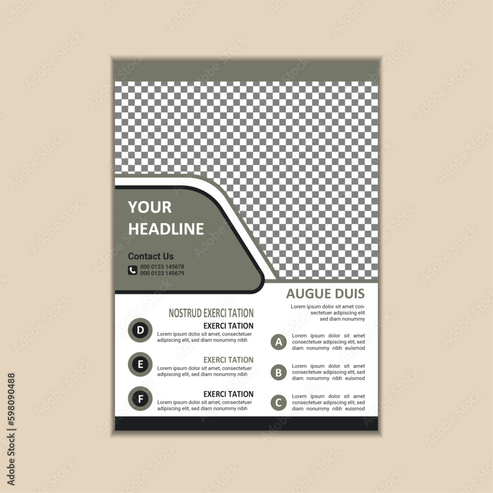 Naklejka premium Creative Corporate Business Flyer Design Template