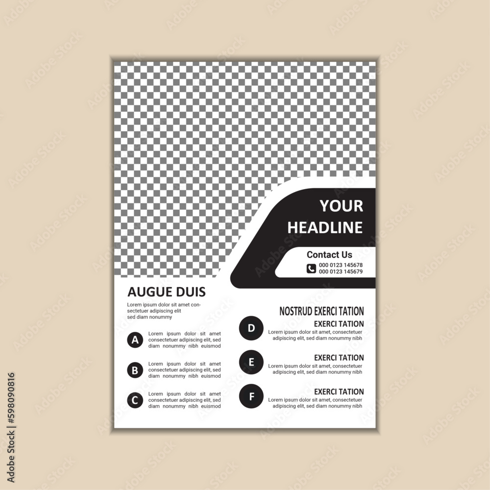 Naklejka premium Creative Corporate Business Flyer Design Template