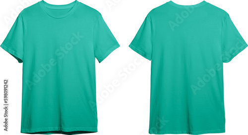 Teal men's classic t-shirt front and back photo