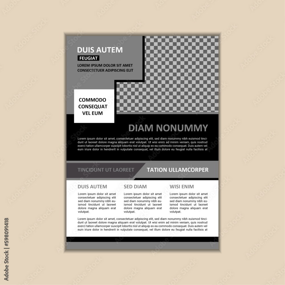 Fototapeta premium Creative Corporate Business Flyer Design Template