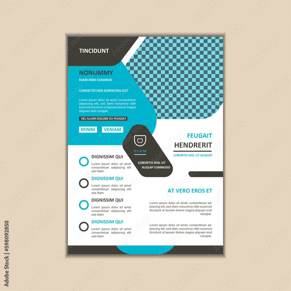 Fototapeta premium Creative Corporate Business Flyer Design Template