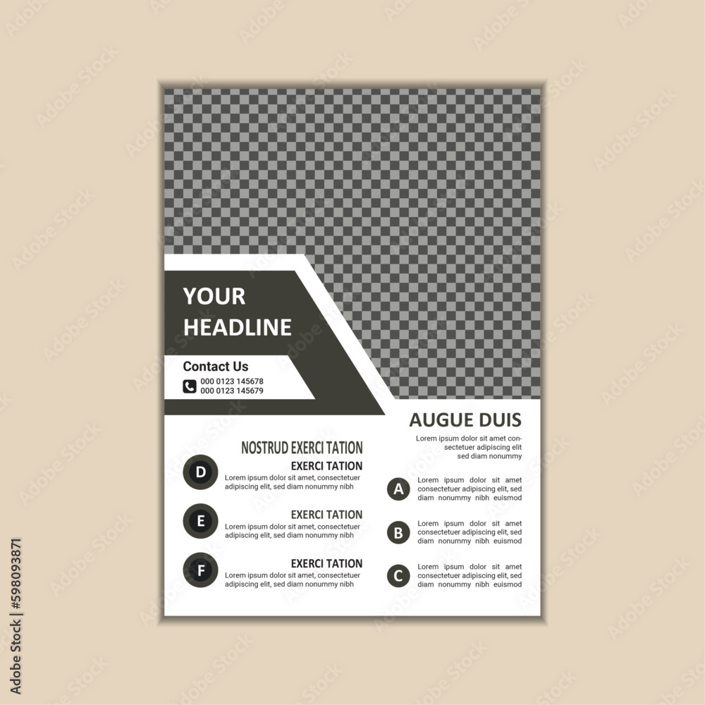 Naklejka premium Creative Corporate Business Flyer Design Template