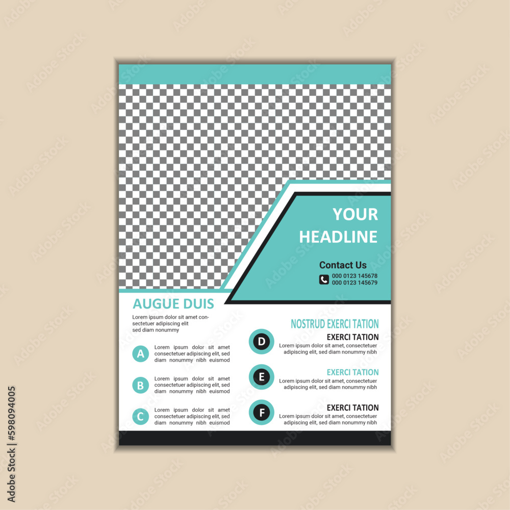 Obraz premium Creative Corporate Business Flyer Design Template