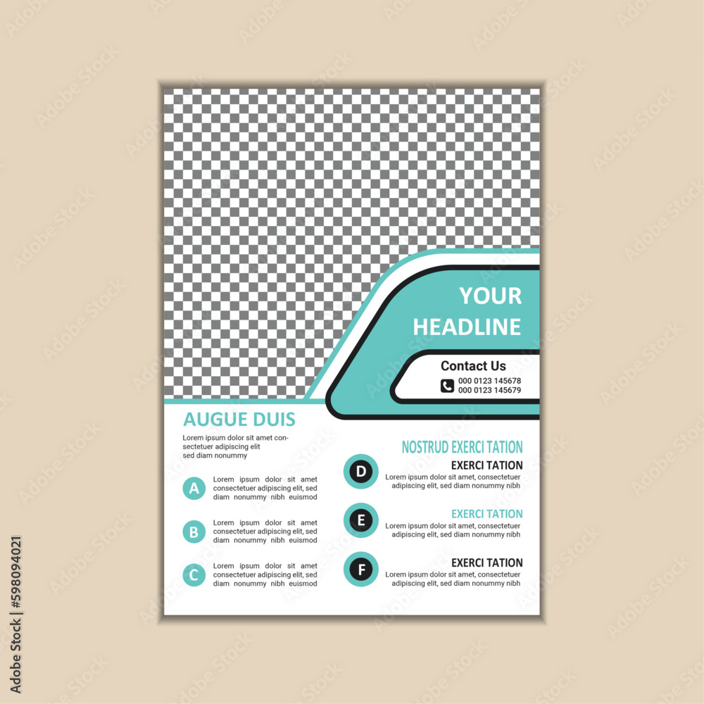 Obraz premium Creative Corporate Business Flyer Design Template
