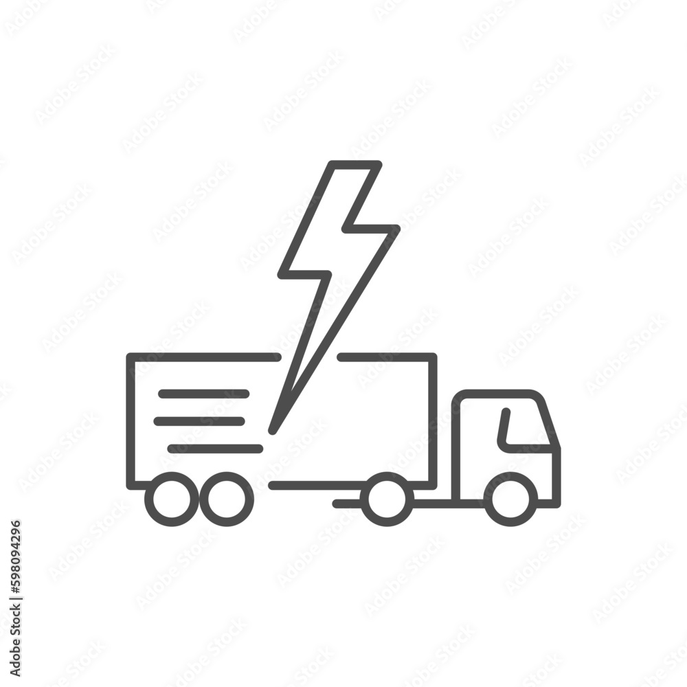 Energy supply related vector linear icon. Vector outline illustration Isolated on white background. Editable stroke