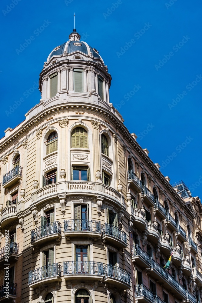 Barcelona iconic architecture is a timeless reminder of its history, with beautiful blue buildings stretching to the sky. A perfect travel destination for all