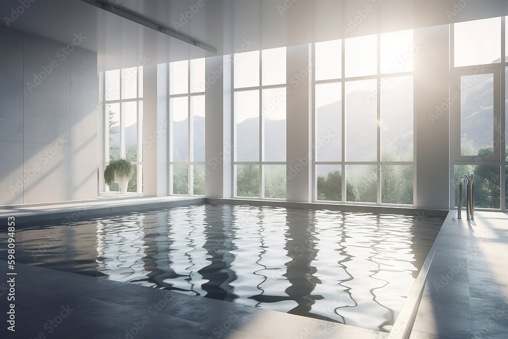 modern minimalistic luxury swimming pool with large windows modern minimalistic luxury swimming pool with large windows
