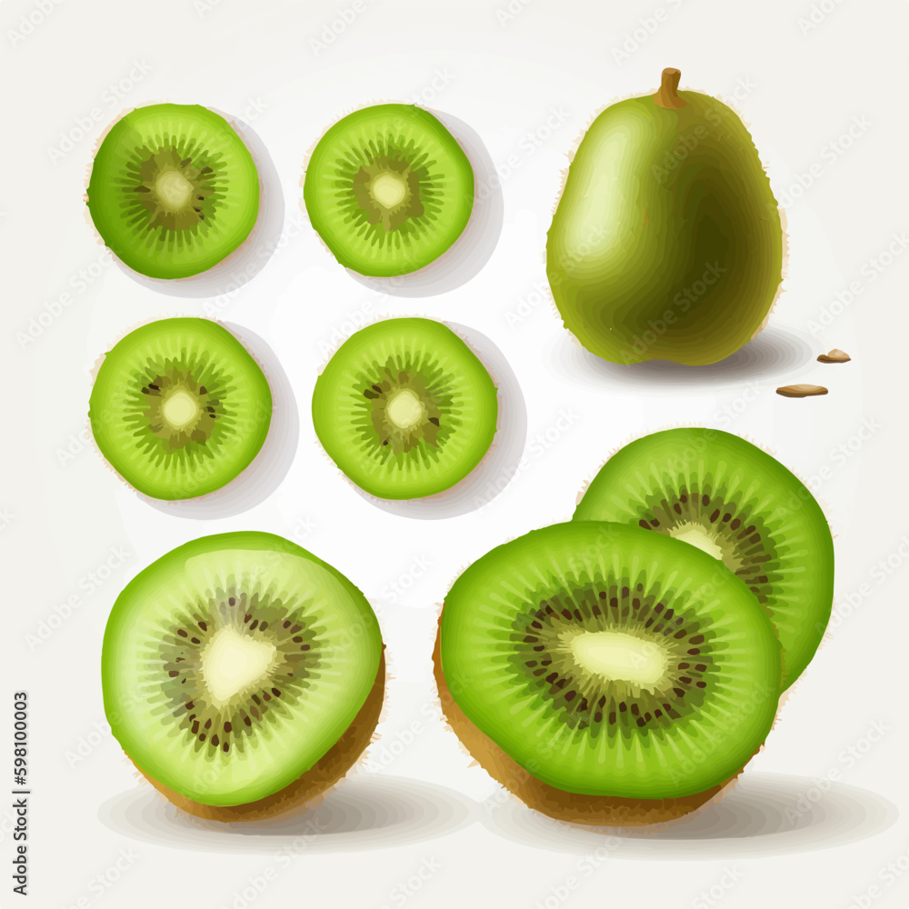 Fototapeta premium Kiwi fruit vector banner for your organic food store or market