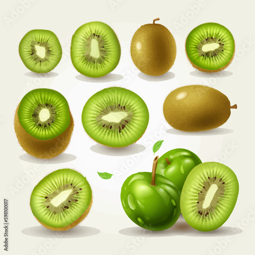 Cute Kiwi fruit character for your children's book illustrations