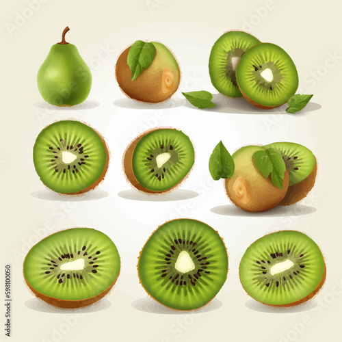 Kiwi fruit vector banner for your healthy eating blog or website