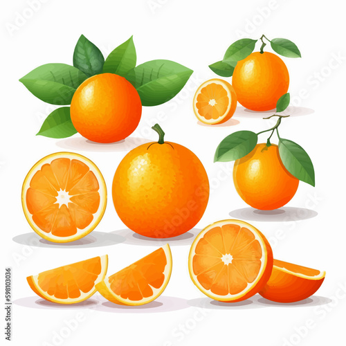 A pack of orange vector icons with a colorful design for a vibrant look.