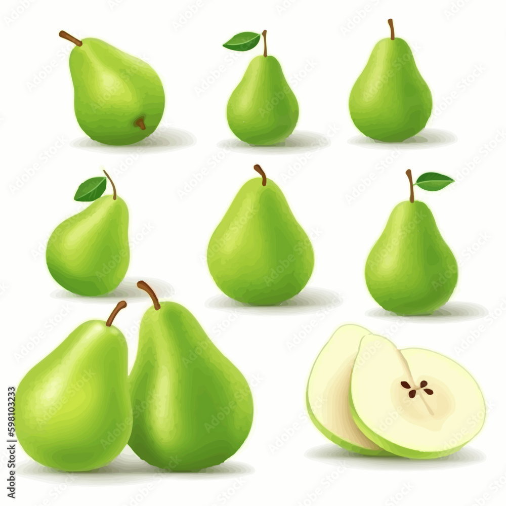 Add a touch of sweetness to your designs with these pear vector illustrations. Add a touch of sweetness to your designs with these pear vector illustrations.