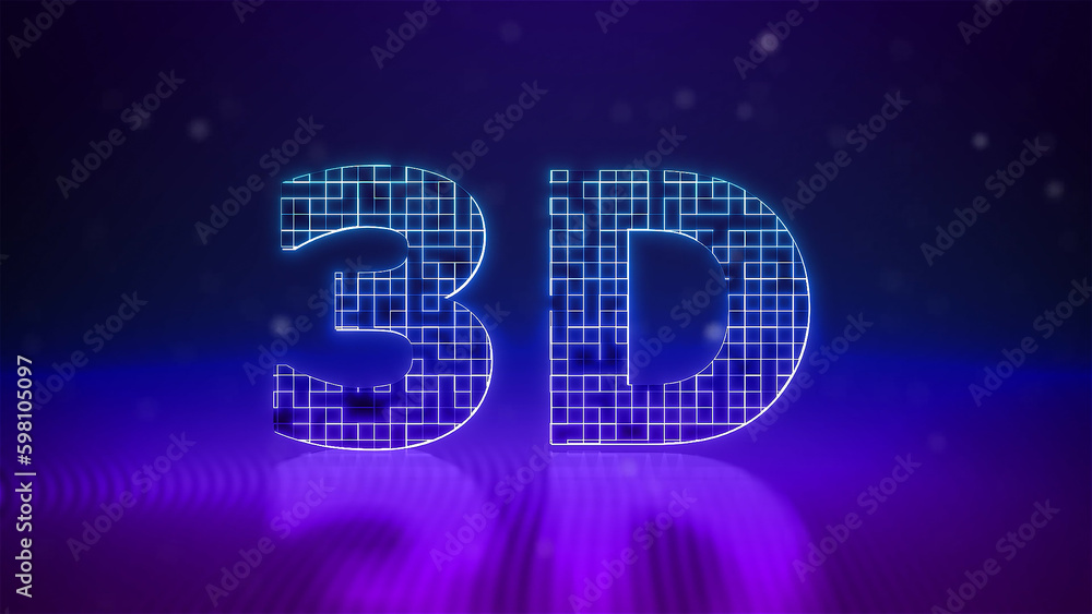 3D Neon Digital Background