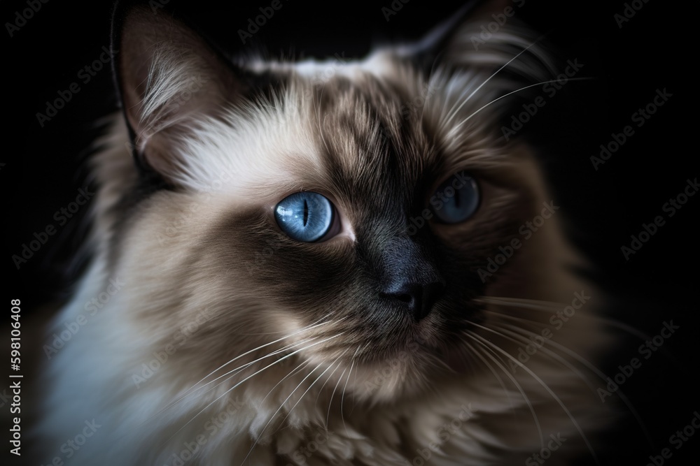 A beautiful close up cat, generative ai A beautiful close up cat, generative ai