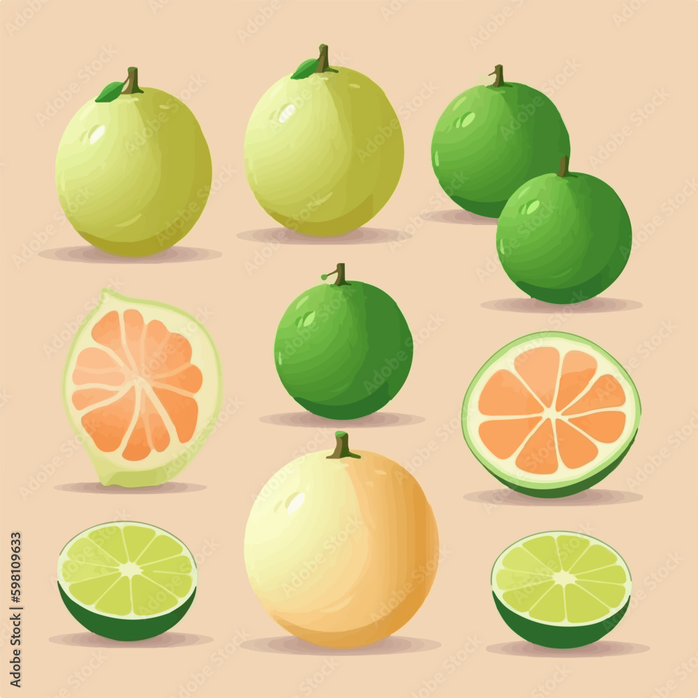 Bring the refreshing scent of pomelo to your designs with these vector illustrations. Bring the refreshing scent of pomelo to your designs with these vector illustrations.