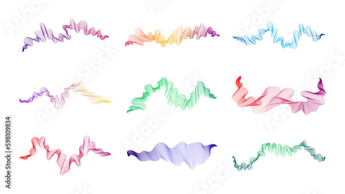 Abstract backdrop with wave gradient lines