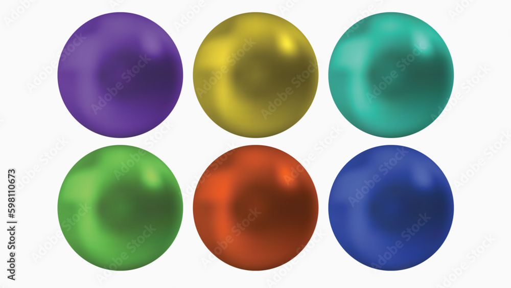 3d colorgul balls