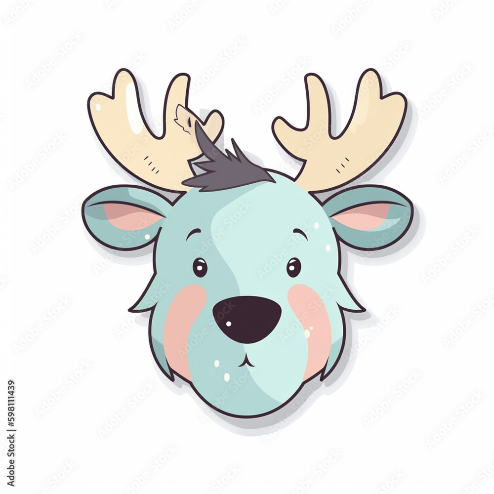 Obraz premium a cute illustration of a moose