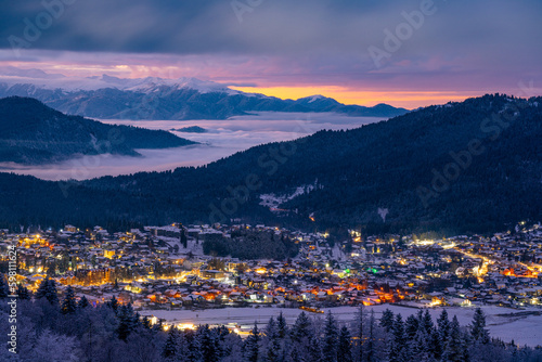 panorama of the city of Bakuriani