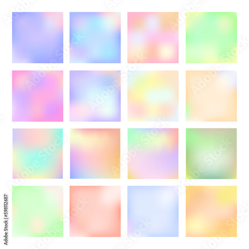 colorful modern gradient background set