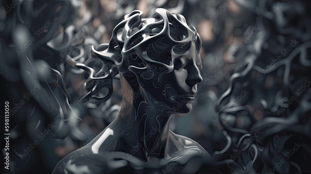 Madness, Melancholy, & Mental Disorder: An Abstract Render of Life's Struggles, Generative AI