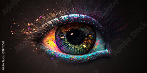 Fototapeta Naklejka Na Ścianę i Meble -  Abstract colorful eye
