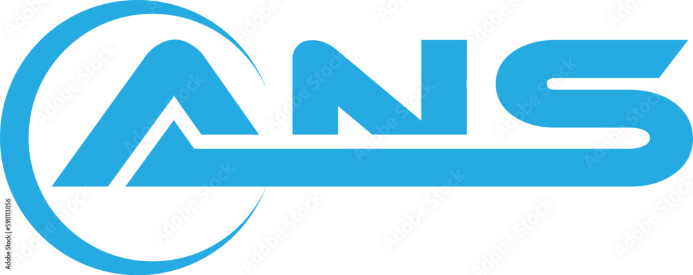 ANS latter logo, ANS graphic design, templat ANS latter logo, ANS graphic design, templat