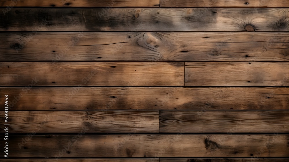 Naklejka premium Surface of old brown chipped and deteriorated wood texture