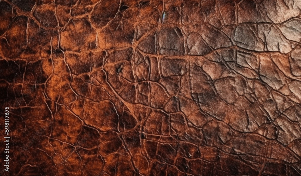 Brown leather grunge texture background wallpaper, generated ai