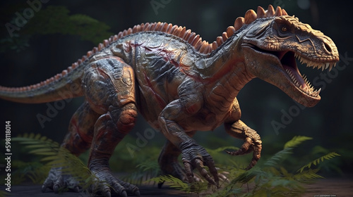 3d render dinosaur, Generative Ai © oldwar