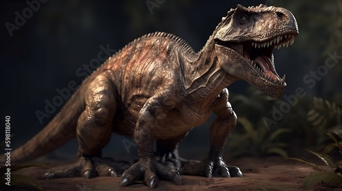 3d render dinosaur  Generative Ai