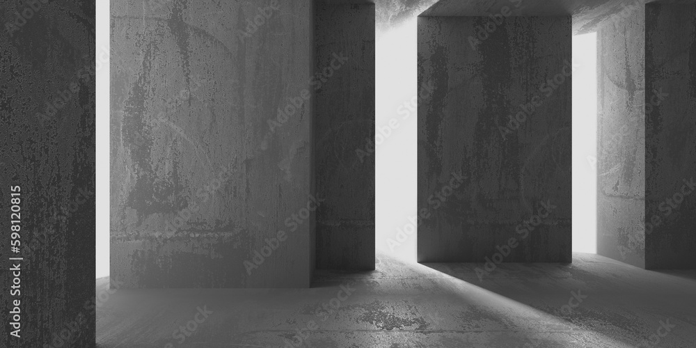Abstract interior design concrete room. Architectural background Abstract interior design concrete room. Architectural background