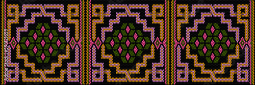 Pattern, ornament,  tracery, mosaic ethnic, folk, national, geometric  for fabric, interior, ceramic, furniture in the Latin American style.