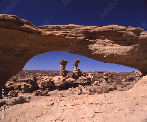 Ischigualasto rock formations in Valle de la Luna, moon valley  san juan providence Argentina.