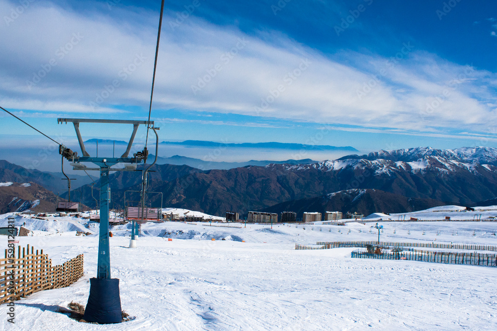ski lift in the mountains ski lift in the mountains