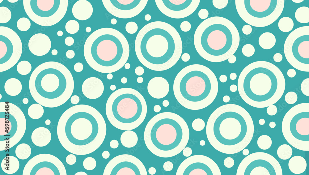 Retro Circles: A Nostalgic and Playful Seamless Background with Vintage-Inspired Circles