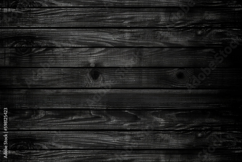 Black Wood Background Wallpaper Element, Generative AI