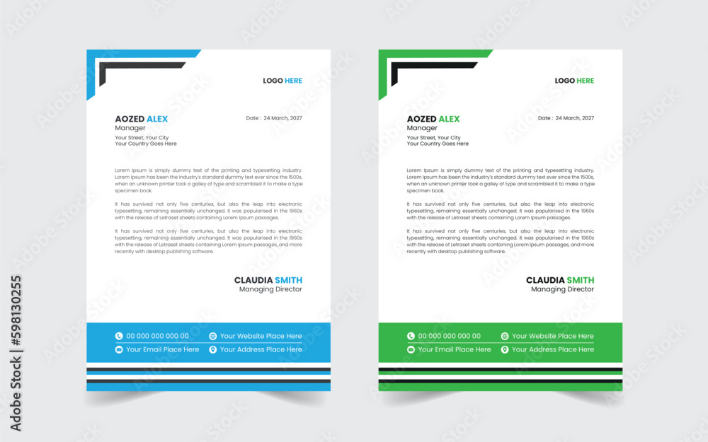 The Best Corporate Modern Letterhead Template Design. Abstract vector layout background set. Flyer Layout with Geometric, poster flyer pamphlet brochure cover design layout space for photo background The Best Corporate Modern Letterhead Template Design. Abstract vector layout background set. Flyer Layout with Geometric, poster flyer pamphlet brochure cover design layout space for photo background