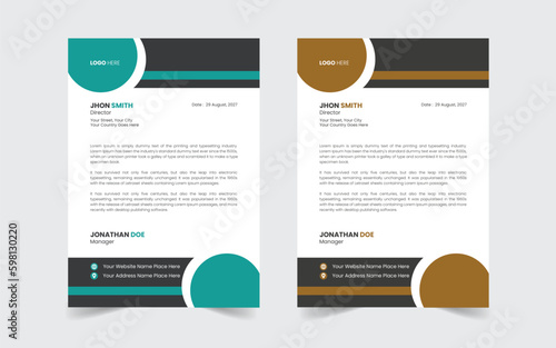 The Best Corporate Modern Letterhead Template Design. Abstract vector layout background set. Flyer Layout with Geometric, poster flyer pamphlet brochure cover design layout space for photo background