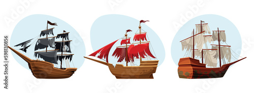 Pirate ships set