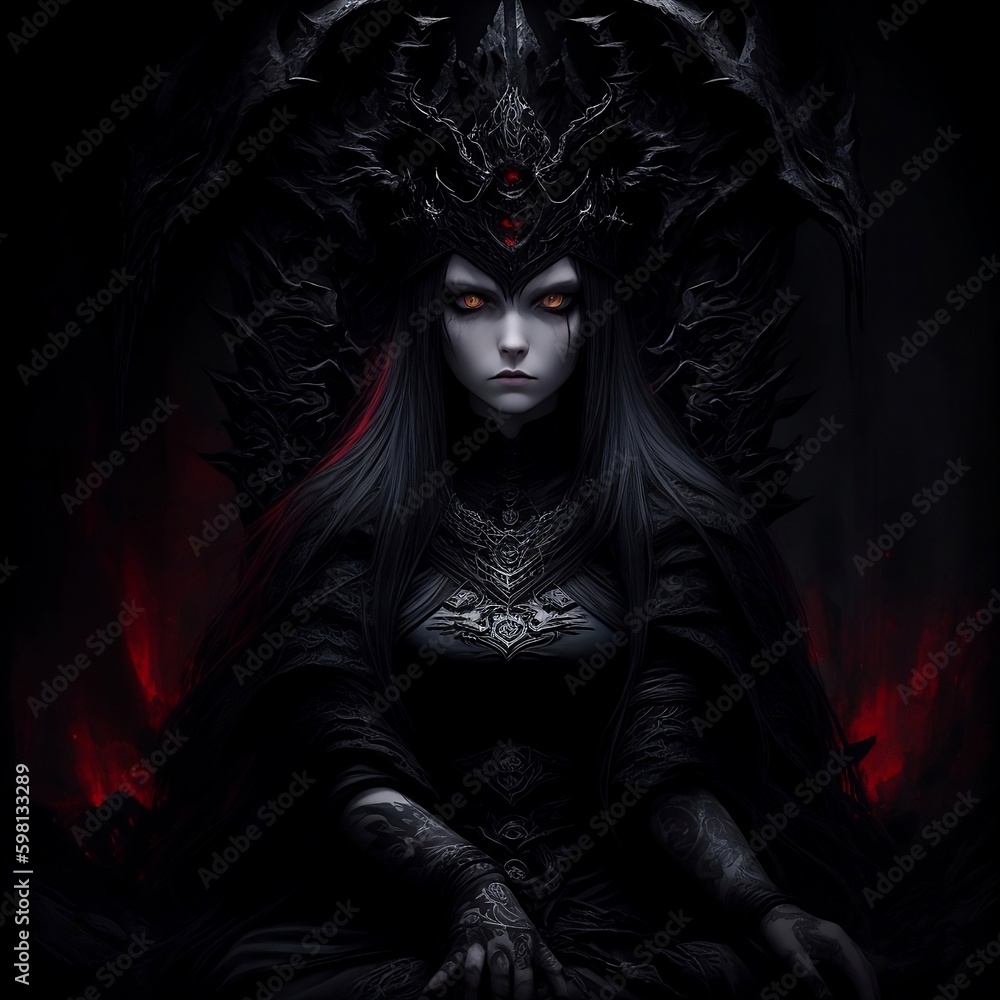Portrait of Queen of hell 