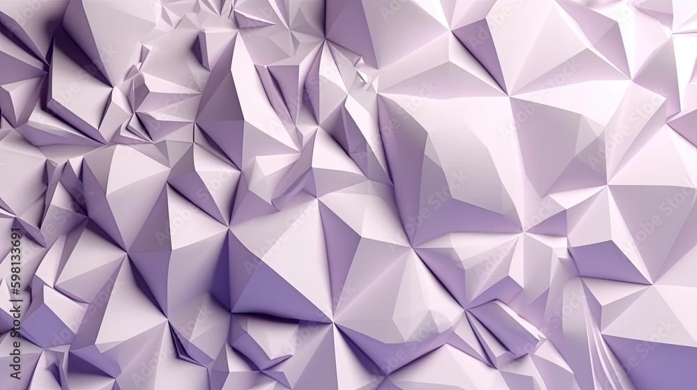 Geometric background wallpaper, 3D wall in light purple and white tones, AI Geometric background wallpaper, 3D wall in light purple and white tones, AI